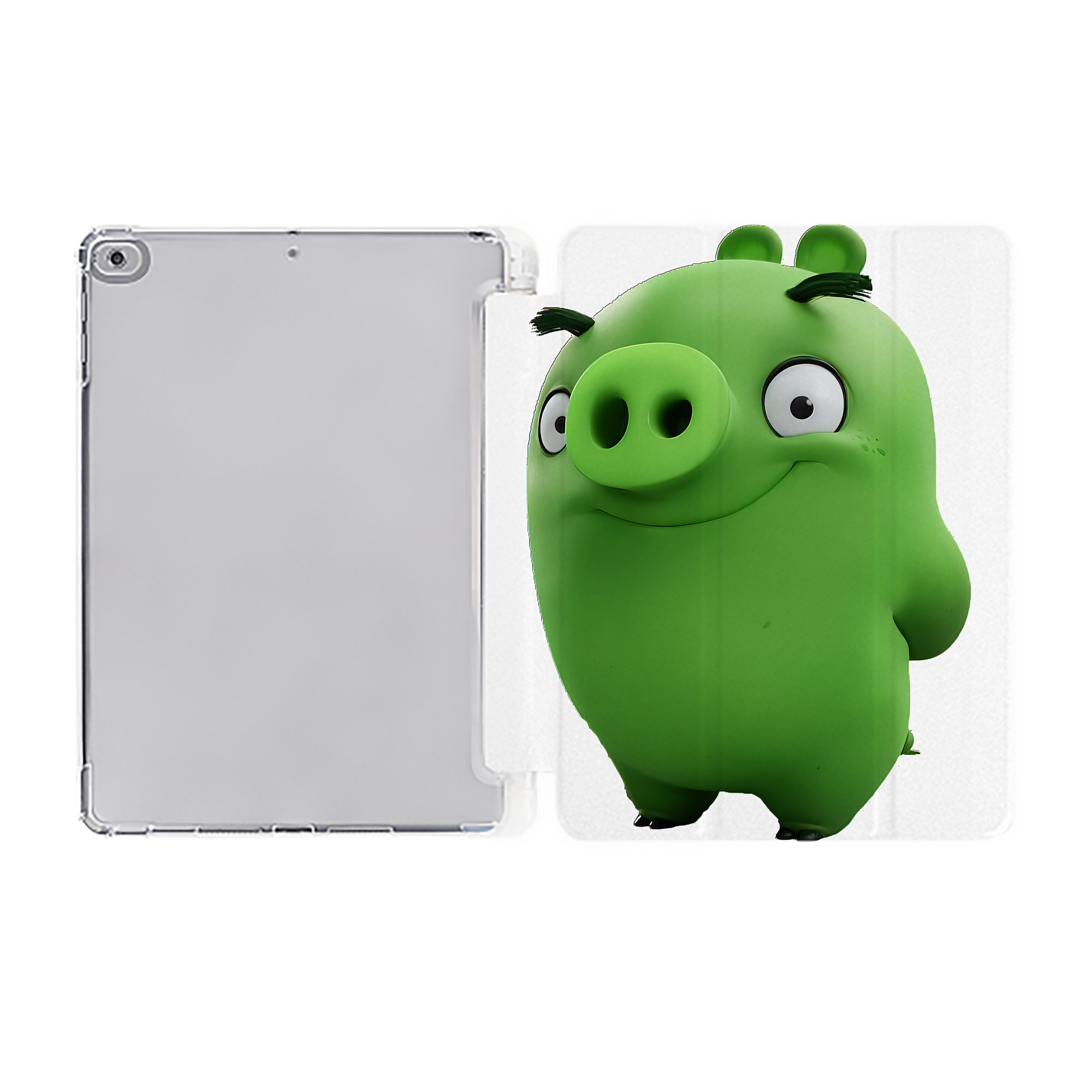 （画像用） Angry Birds アングリーバード IPad ケース ペン収納付き 三つ折りスタンド PUレザー×シリコン 対応機種9.5/10.5/10.9インチ